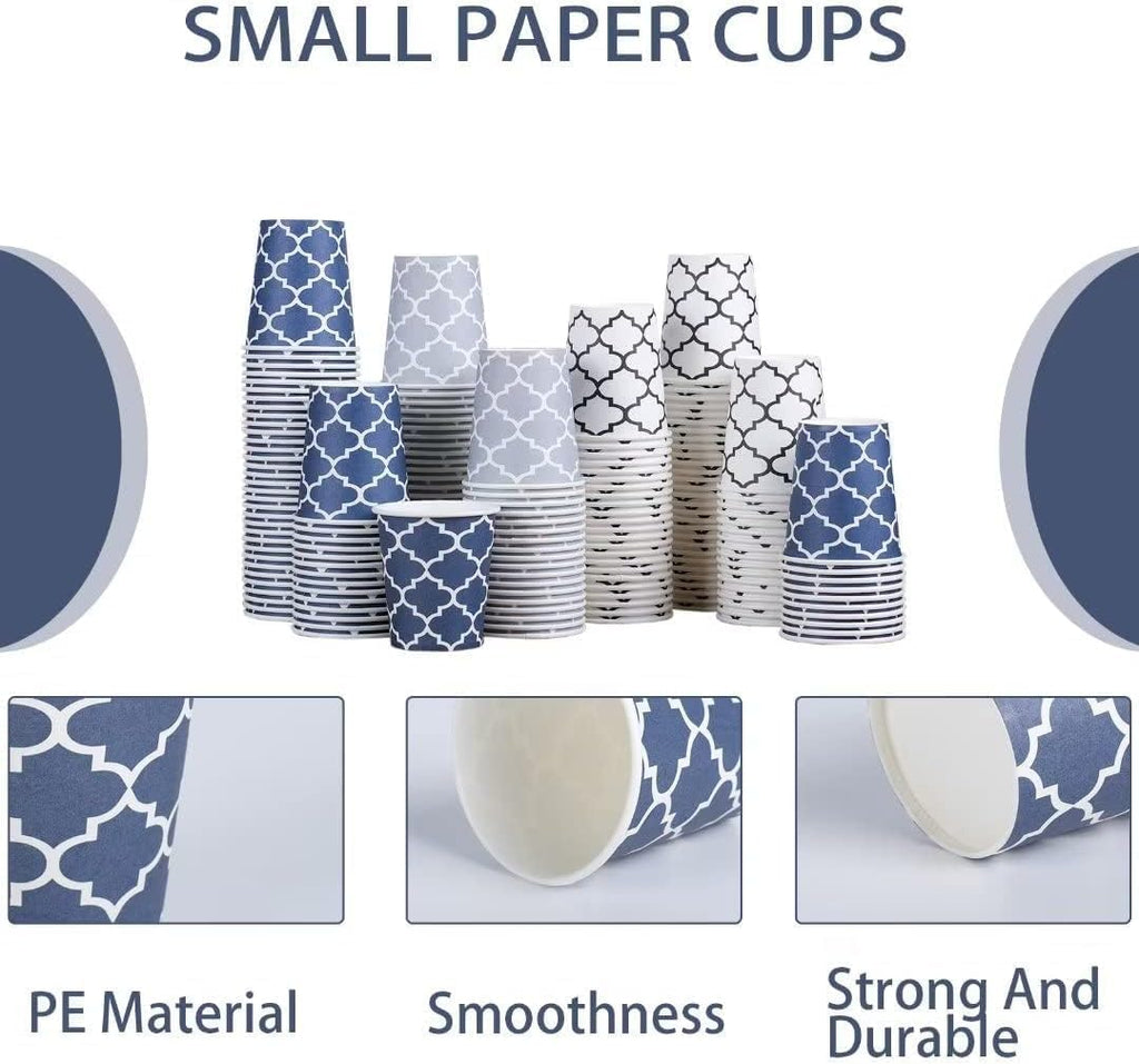 BYSNOW 3/5 oz Disposable Paper Cups, Small Bathroom Cups, Sample Cups, 300 Count