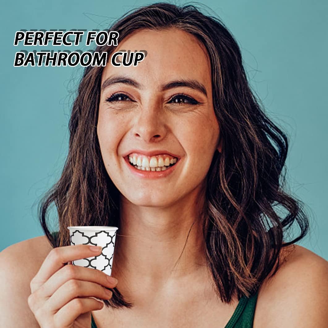 BYSNOW 3/5 oz Disposable Paper Cups, Small Bathroom Cups, Sample Cups, 300 Count