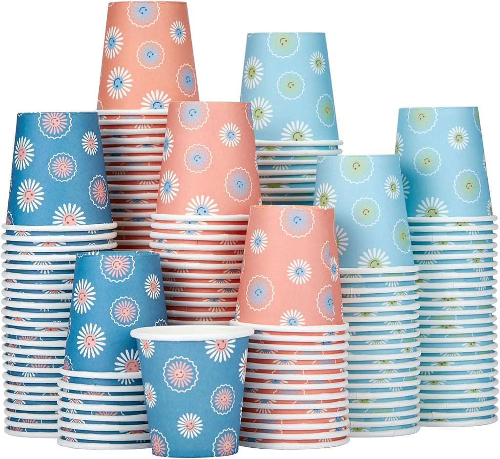BYSNOW 3/5 oz Disposable Paper Cups, Small Bathroom Cups, Sample Cups, 300 Count