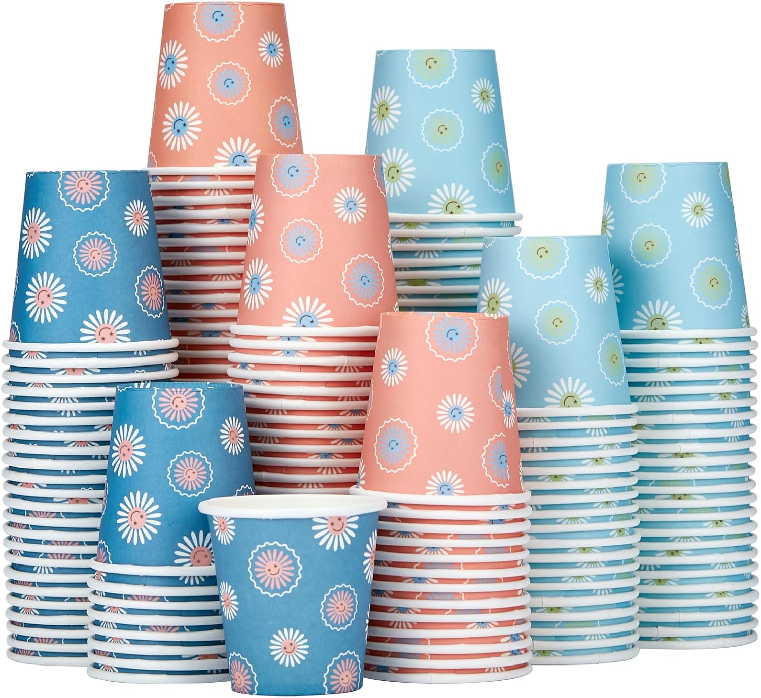 BYSNOW 3/5 oz Disposable Paper Cups, Small Bathroom Cups, Sample Cups, 300 Count