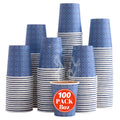 BYSNOW 8/12/16 oz Disposable Paper Cups, Hot/Cold Coffee Cups, 100 Count