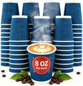BYSNOW 8/12/16 oz Paper Coffee Cups, Disposable Hot Drinking Cups, 100 Count