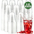 BYSNOW 9 oz Clear Plastic Cups, Disposable Plastic Cups for for Party, 300/600 Count